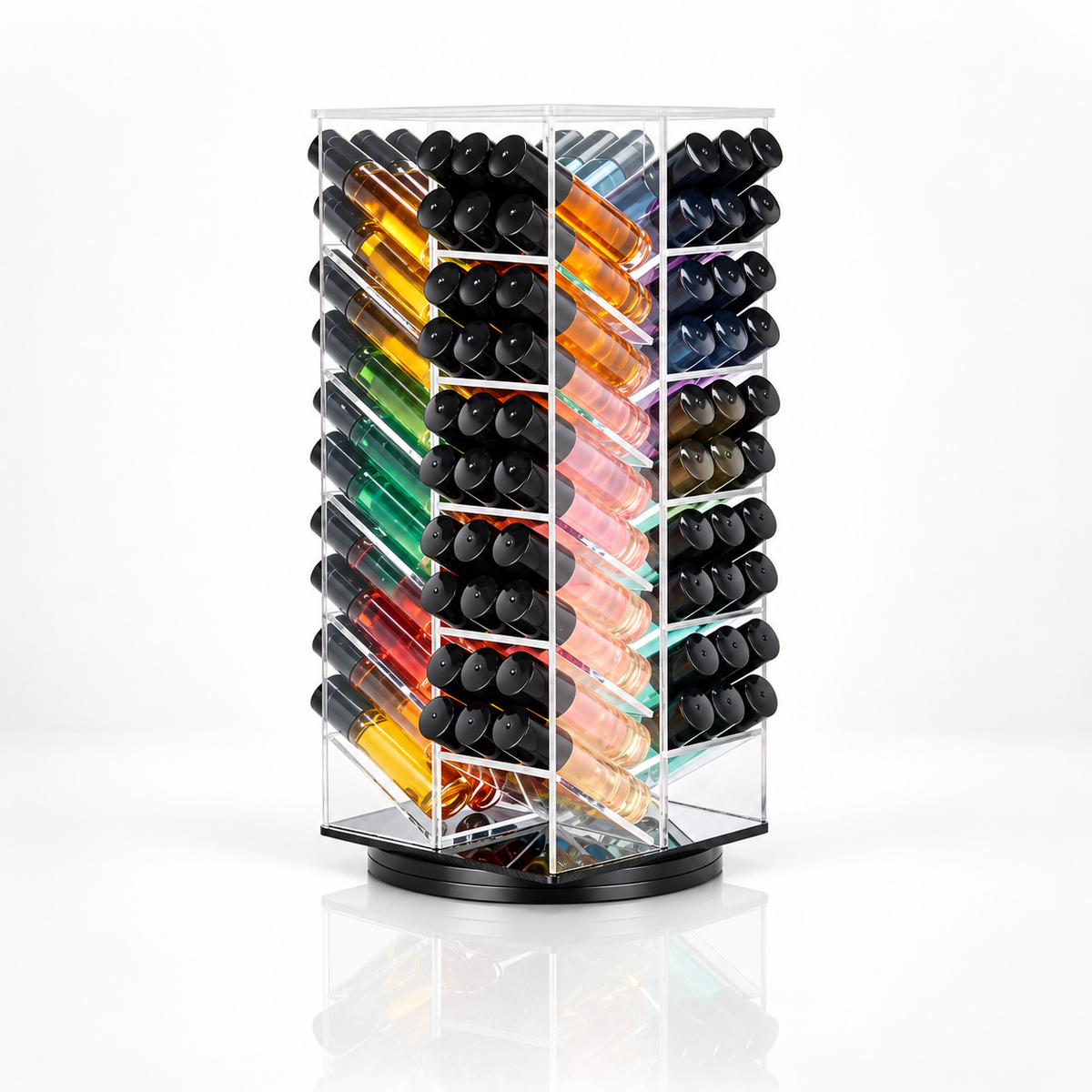 Rotating Clear Acrylic Display, 4 Sided