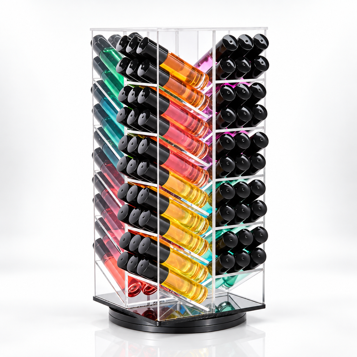 Rotating Clear Acrylic Display, 4 Sided