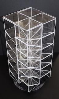 Rotating Clear Acrylic Display, 4 Sided